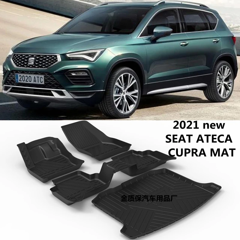 Fit for Seat Ateca car carpet Ateca All-Weather car floor mat Ateca trunk mat Fit For SEAT Cpura Ateca waterproof car floor mat