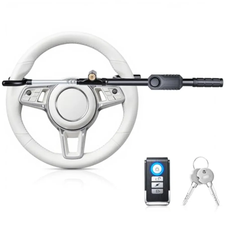 

Steering Wheel Lock with 113db Alarm Heavy Duty Car Lock for Enhanced Vehicle Protection Anti Theft Car Device with Adjustable