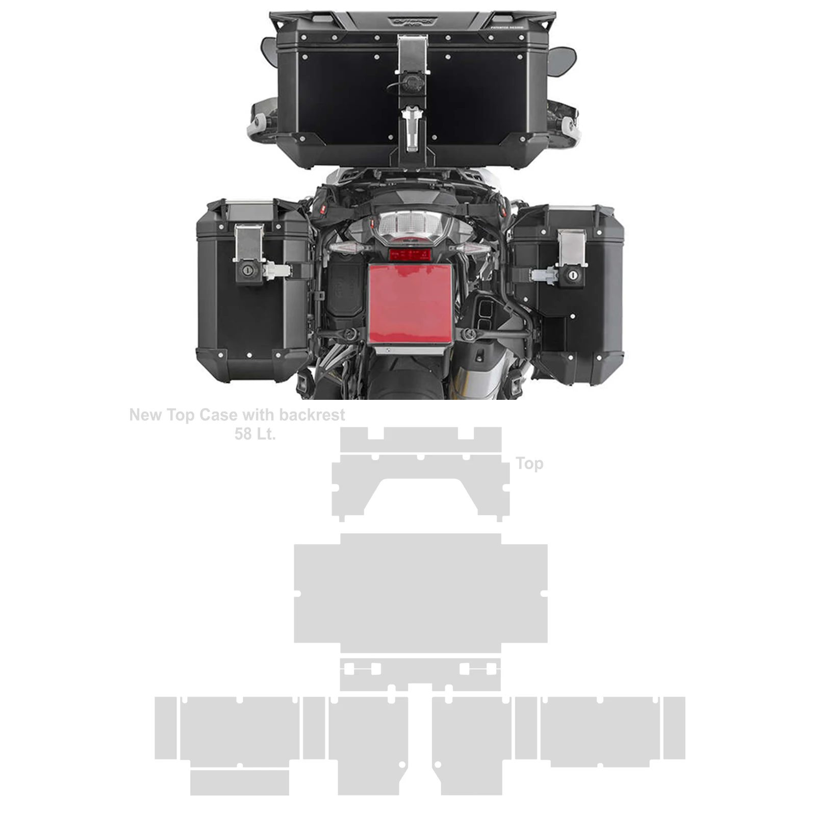 Motorcycle PANNIERS TPU For GIVI TREKKER OUTBACK 37 48 58Lt Top Case PPF Transparent Paint Protection Film Scratch-resistant