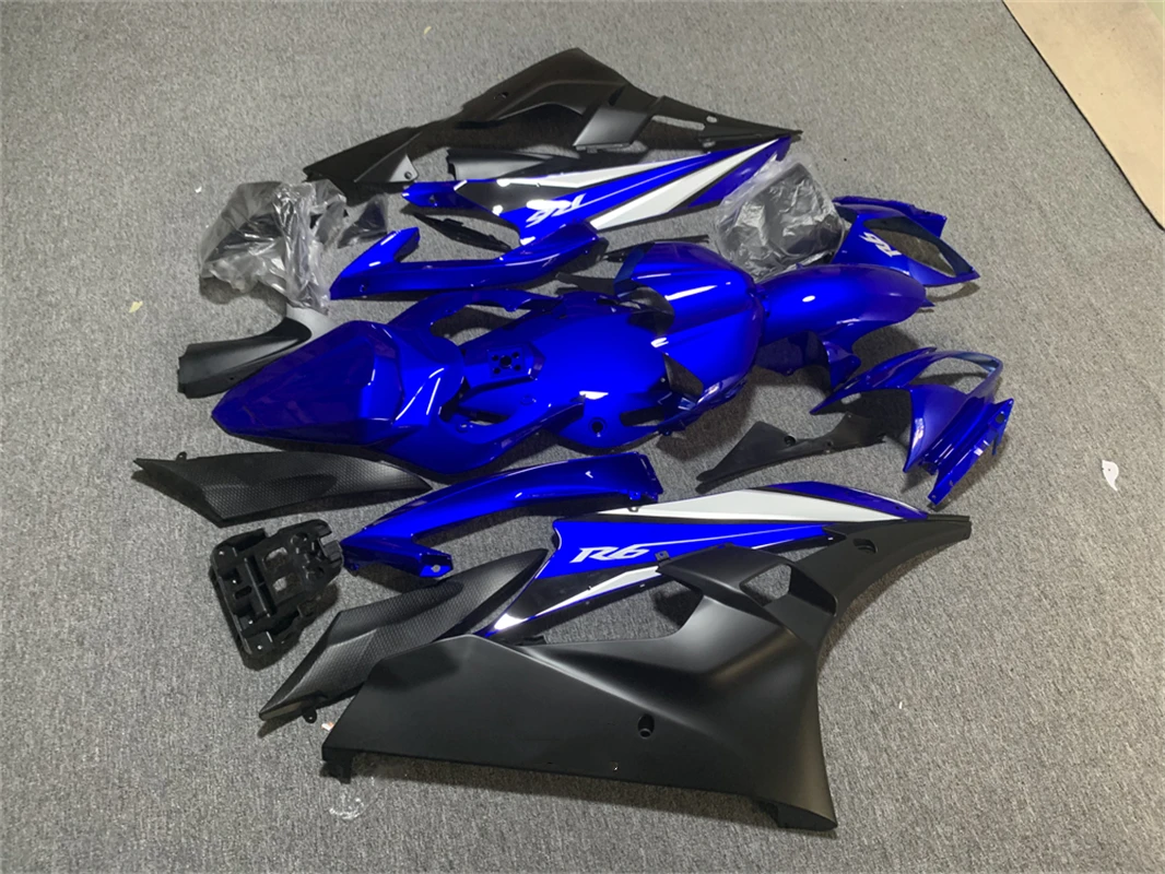 Apply to for YAMAHA YZFR6 2006 - 2007 Fairing Kits for YAMAHA YZFR6 07 Blue Black Bodywork YZF R6 2006 Body Kits