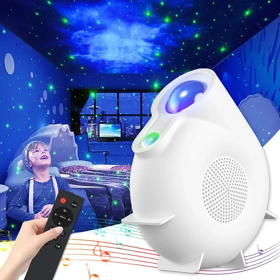 Star Projector Galaxy Projector Night Light Projector for Kids Built in Bluetooth Music Speaker Timer Ideal Gift for Christmas