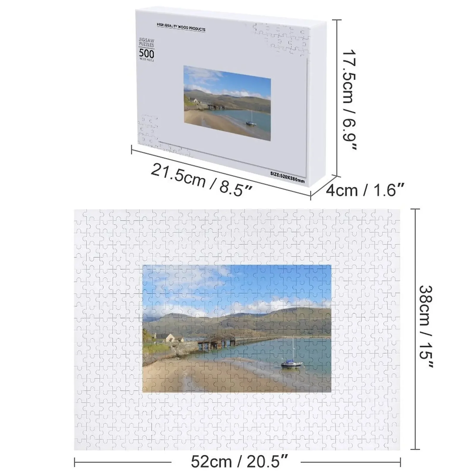 Barmouth, quebra-cabeça de País de Gales com foto quebra-cabeça de brinquedo infantil personalizado