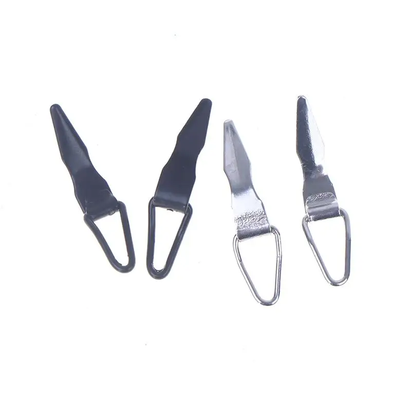 10pcs DIY Lure Accessory Black Silver Stainless Steel Hook Keeper For Lure Fly Collapsible Rod Building Component Repair