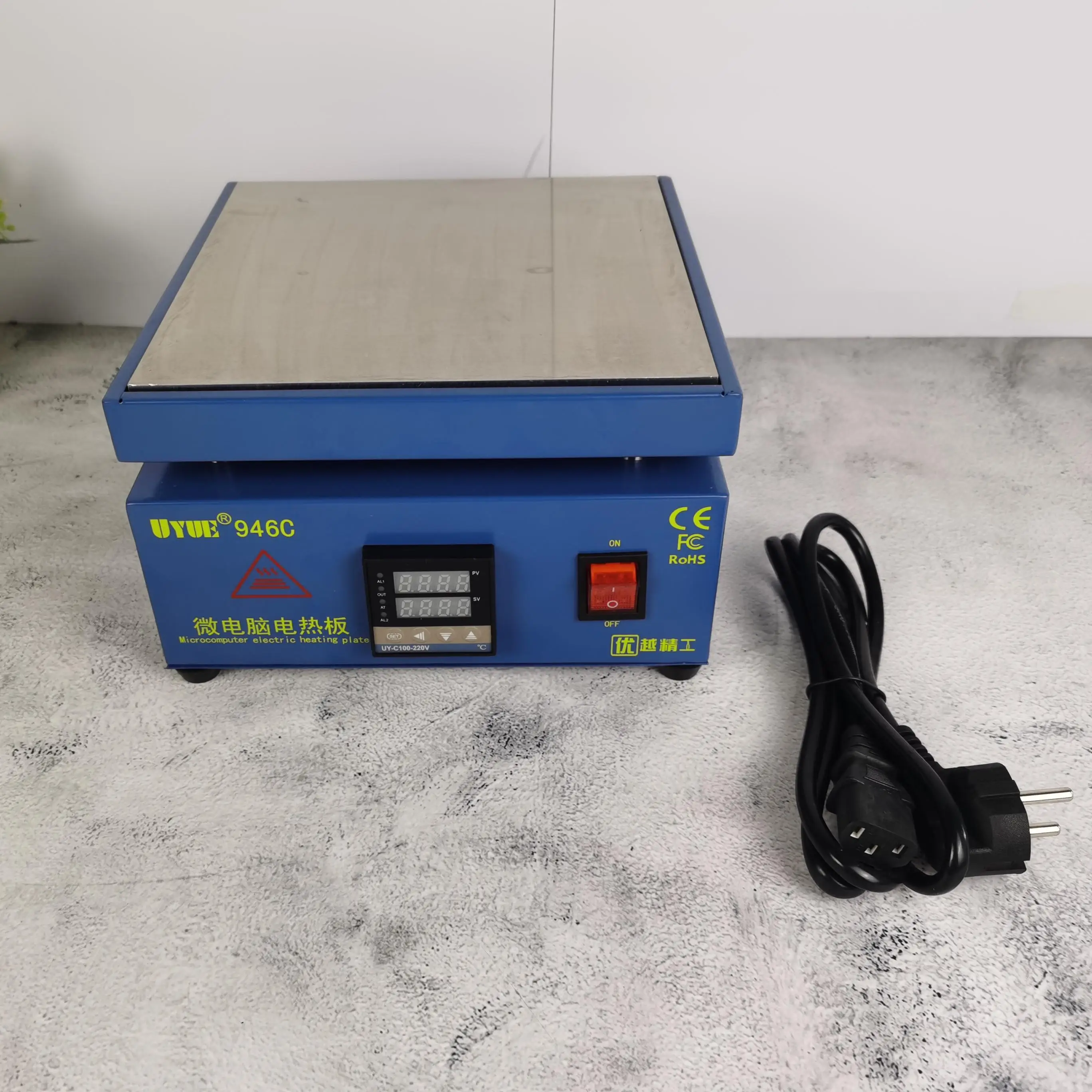 Uyue946c Elektronische Hete Plaat Verwarm Lcd Digitaal Display Voorverwarmingsstation Voor Pcb Smd Verwarming Telefoon Touchscreen Apart