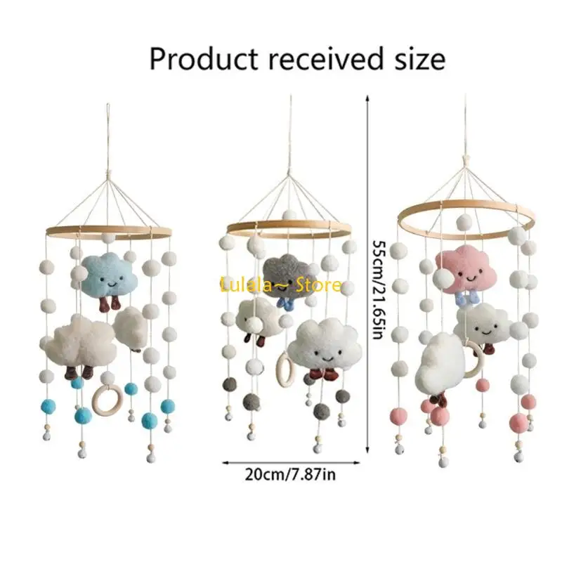 Y4QA Giường Mặt dây chuyền Nôi trẻ sơ sinh Chuông lục lạc động Trang trí phòng trẻ mẫu giáo