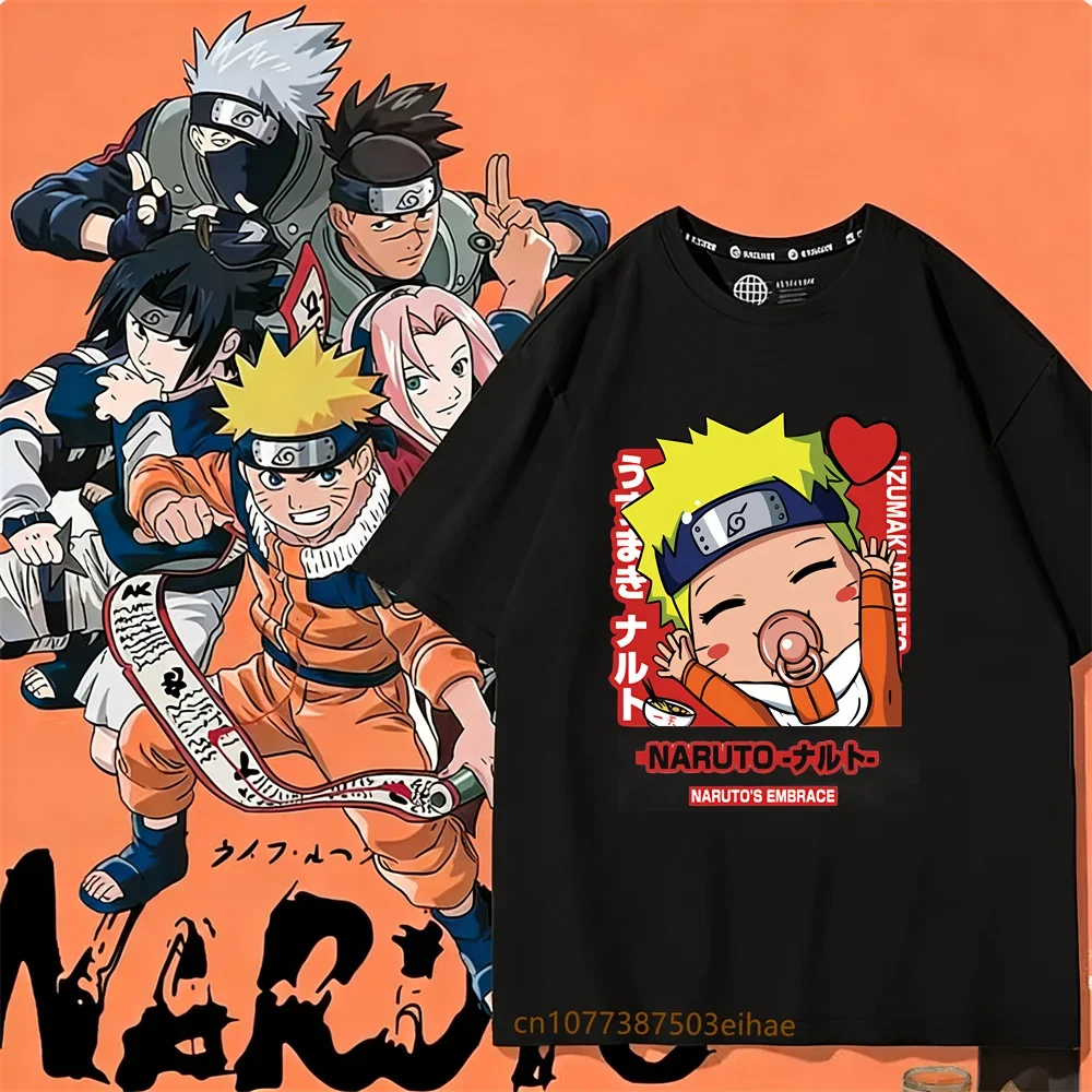2026 Summer Q Version of Naruto Short Sleeve T-shirt Series of Printing Fashion Personality with Men and Women