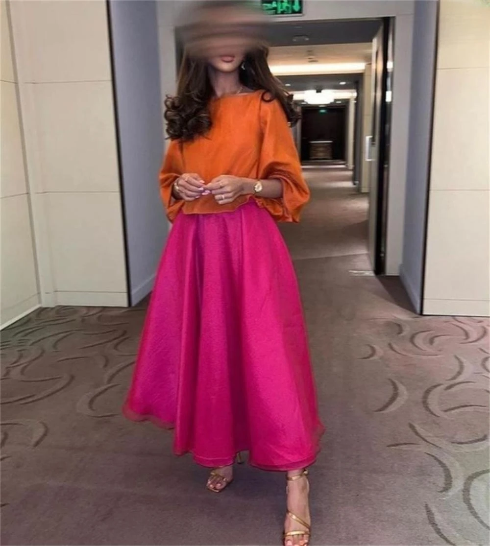 Customized Evening Jersey Draped Pleat Ruffles Prom A-line Boat Neck Bespoke Occasion Gown Midi Dresses  Sexy Casual 