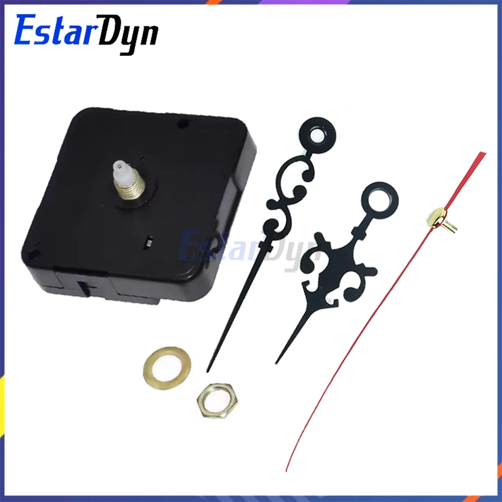 Estardyn HQ3268 Professional And Practical Quartz Wall Clock Movement Mechanism DIY Repair Tool Parts Kit with Red Hands