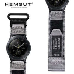 HEMSUT Nylon Sport Military Watch Band For Samsung Galaxy Watch Straps For Men Quick Release Quick-Drying 20MM 22MM