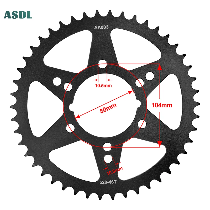 520 14T 46T Motorcycle Front and Rear Sprocket Gear Wheel Cam for CF Moto 400 GT 400 NK CF400 650GT CF650 650NK 650 GT NK