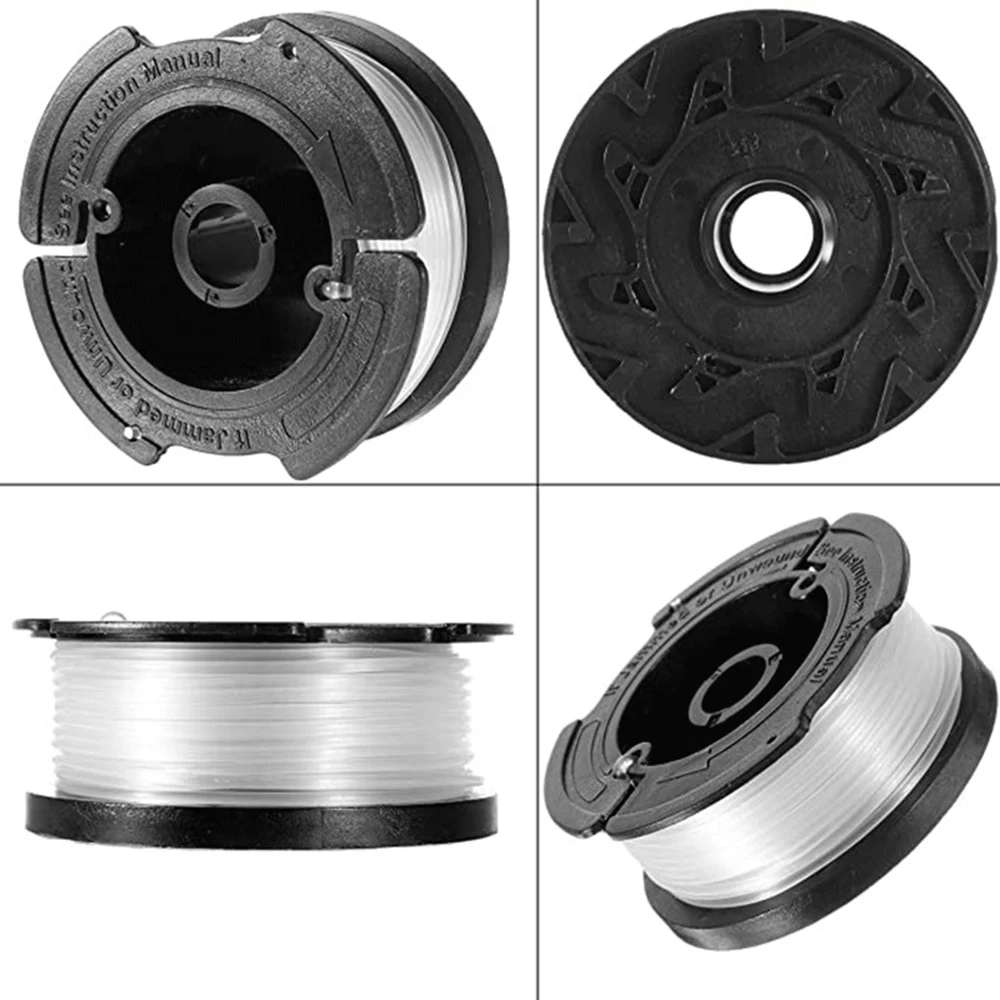 Multifuncional Trimmer substituição Spool, Linha String Trimmer, Autofeed erva grama Trimmer, Black DECKER AF-100-3ZP, 4 pcs