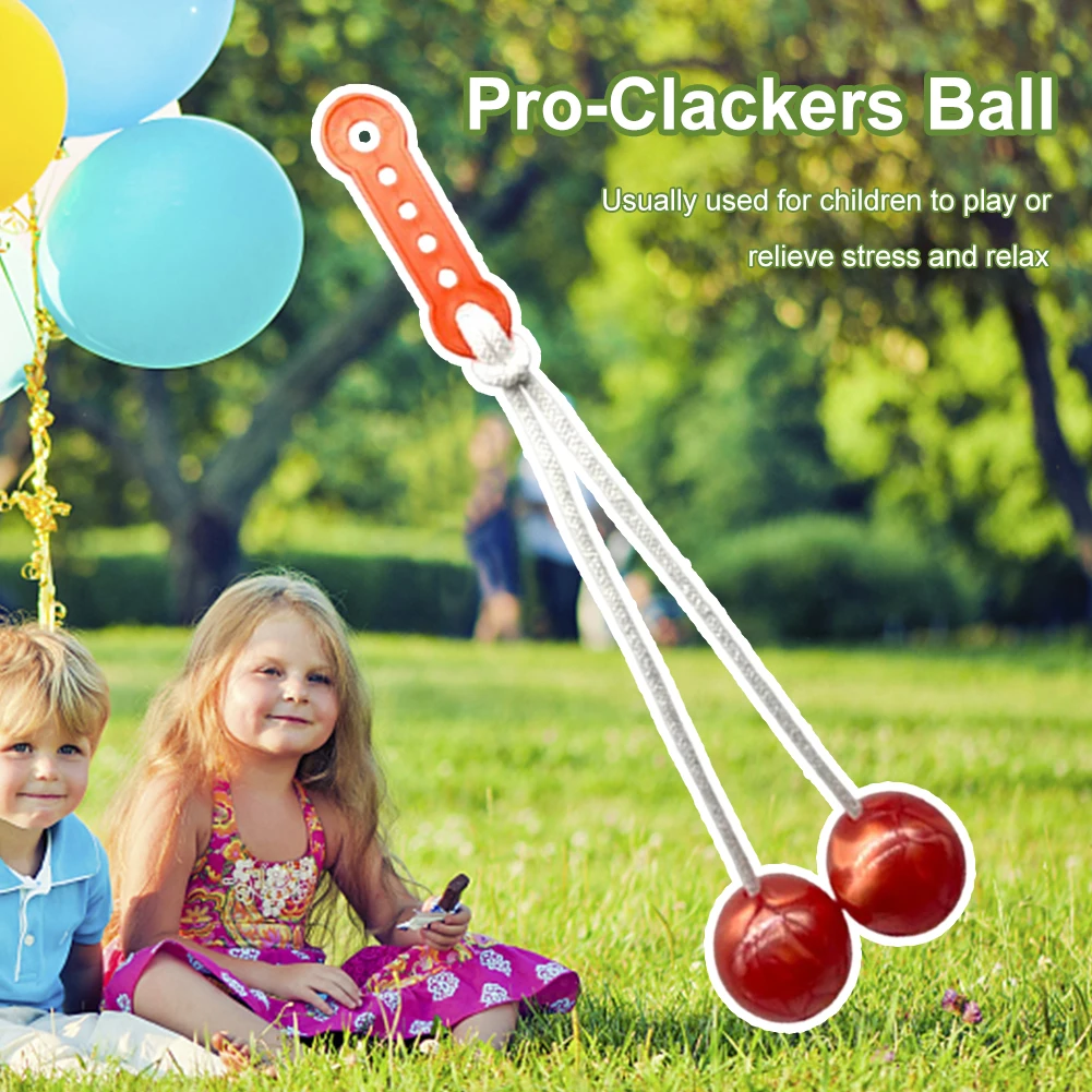 Pro-Clackers Ball With Lights Fidget Clack Balls On String Antistress Ball Tek-Tek Latto Toy Clacker Ball Toys Gifts for Kids