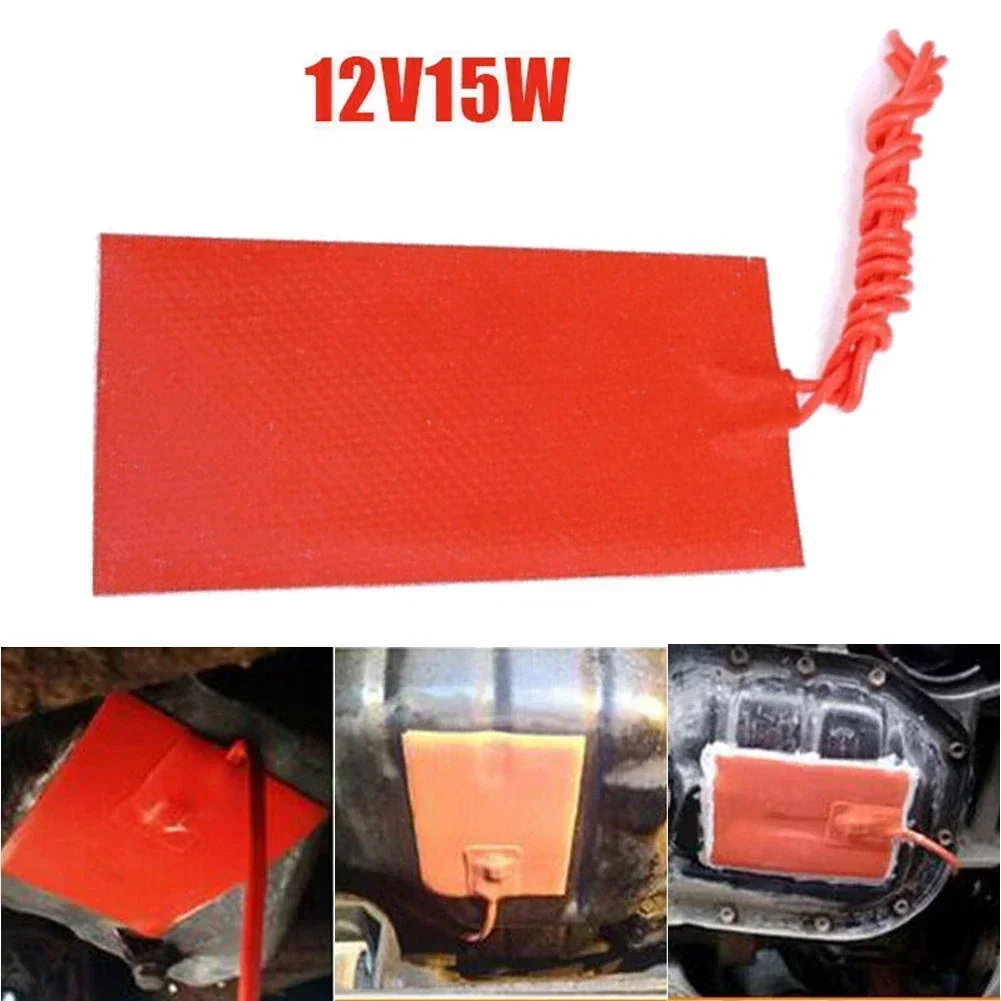 1pc 12V 15W Silicone Heater Pad Fast-Heating For 3D Printer Car Fuel Tank Heating Mats Safe Heating Warmer Pad