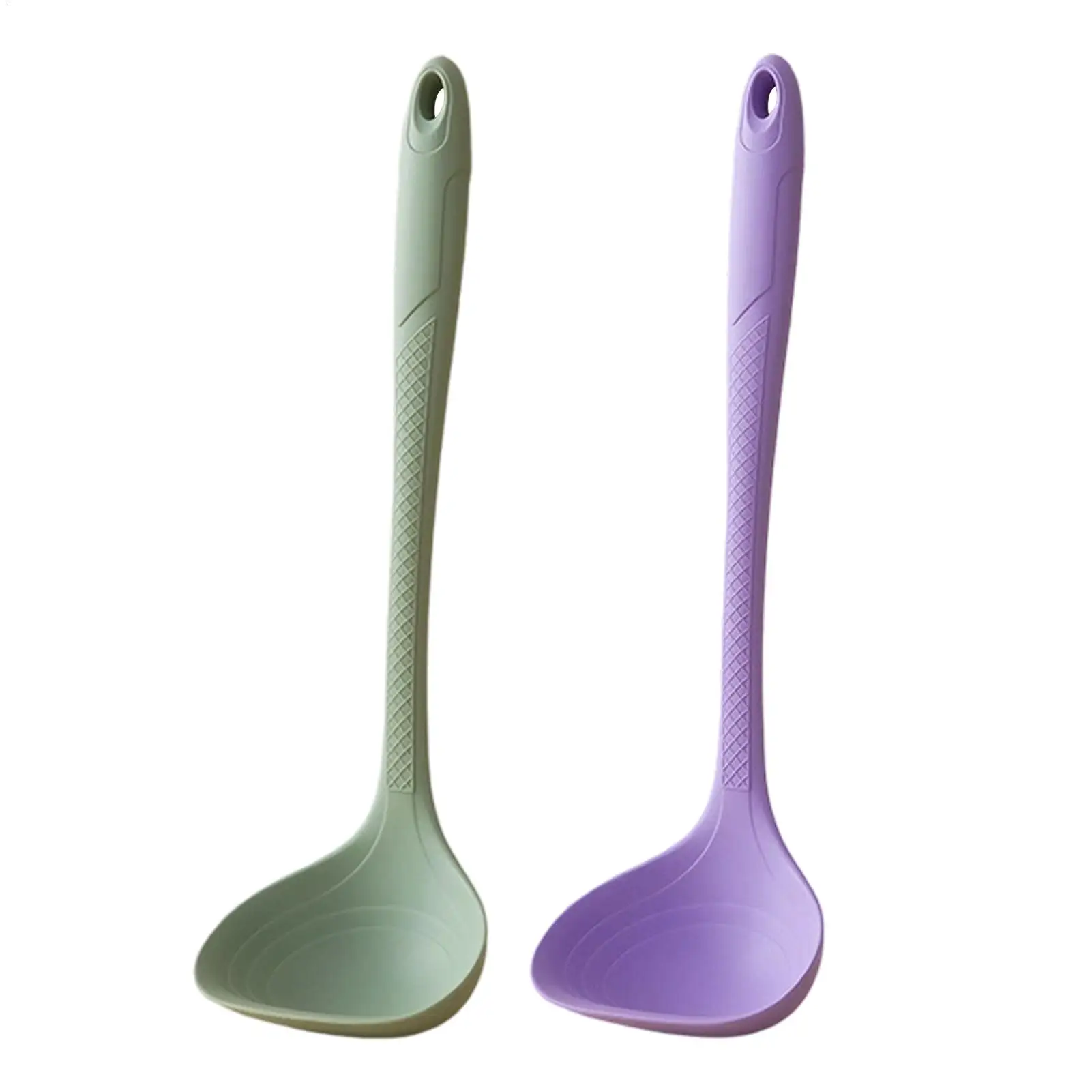Silicone Ladles Soup Spoons Nonstick Heat Resistant Large Soup Ladle with Long Handle for Home Kitchen Cooking Soup Spoon