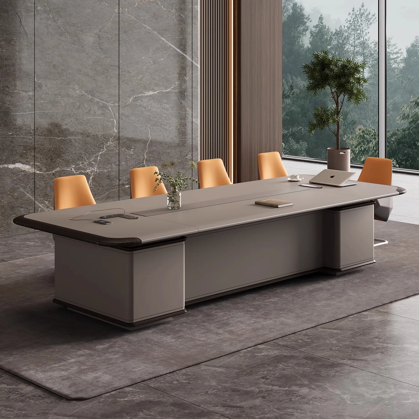 Wooden Luxury Modern 8-20 Person Boardroom Conference Table Custom Office Furniture MDF Material For School Use