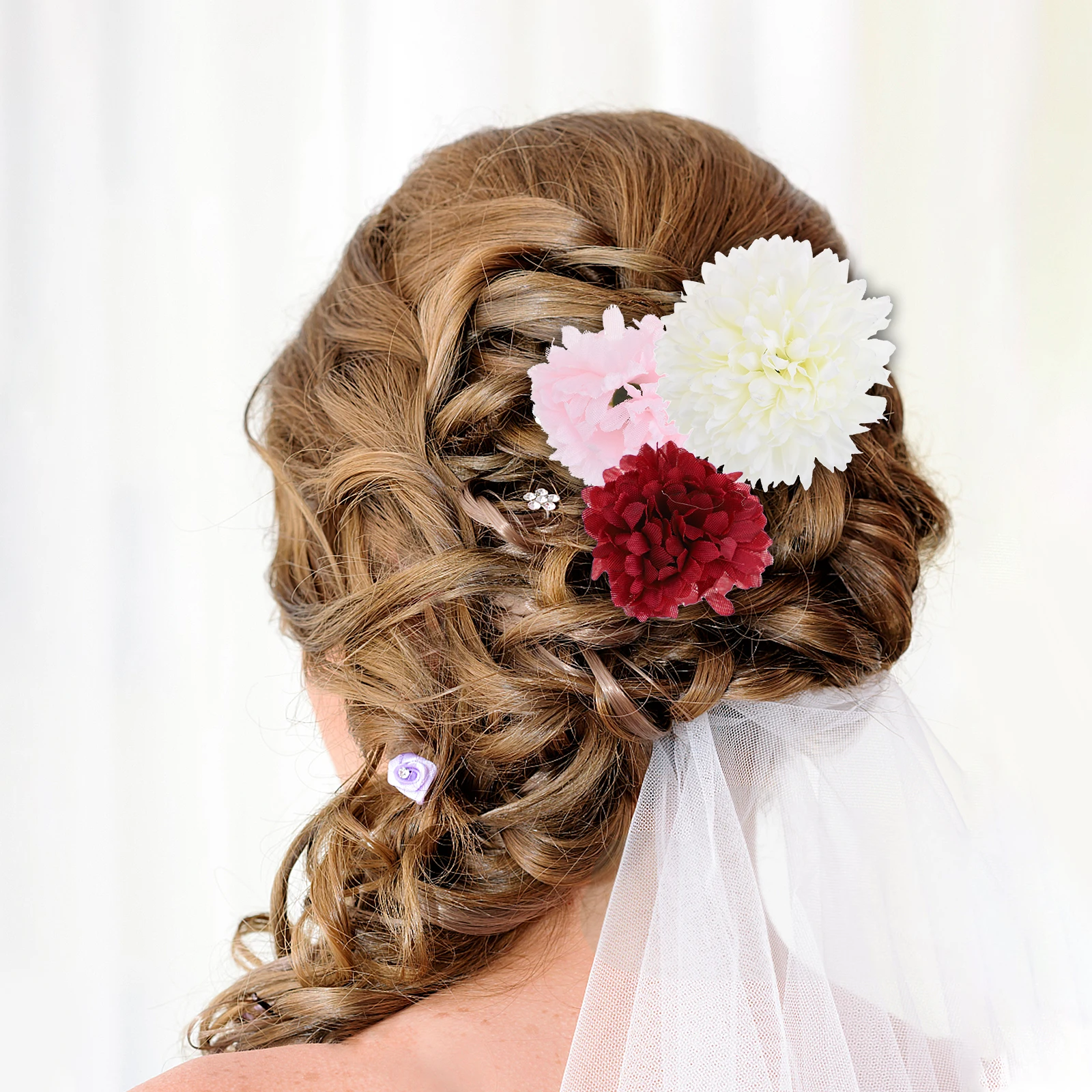 

Chrysanthemum Headdress Set Hair Accessory for Kimono Party Wear Girls Flower Headpiece Decorative Female Headdress Hair Decor