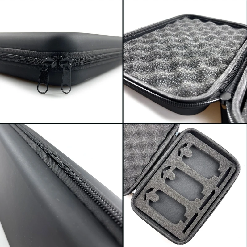 Waterproofs Fishing Bites Alarm Storage Case Foam Pad Fishing Swingers Storage Box with Zippers Carry Bag Easy to Use