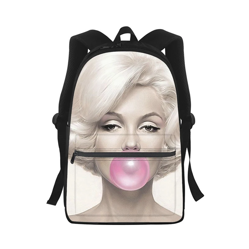 

Marilyn Monroe Men Women Backpack 3D Print Fashion Student School Bag Laptop Backpack Kids Travel Shoulder Bag