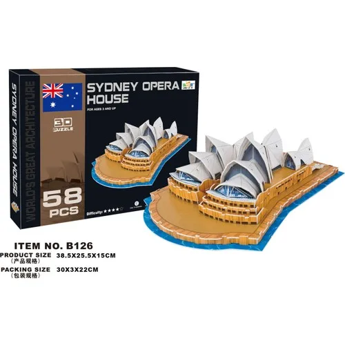 Cc Toy 3D Puzzle Sydney Opera House - 58 Piece