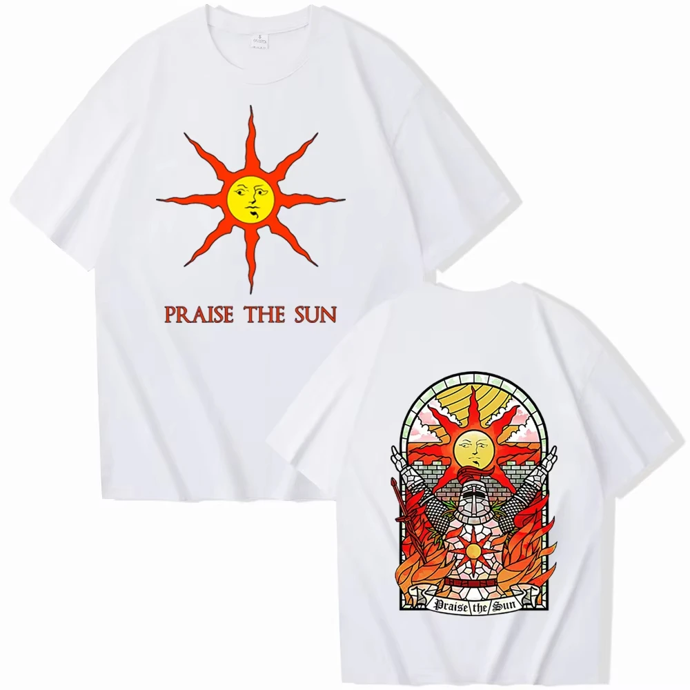 Dark Souls Praise The Sun T-shirt Man Women Harajuku O-neck Summer Casual Shirt