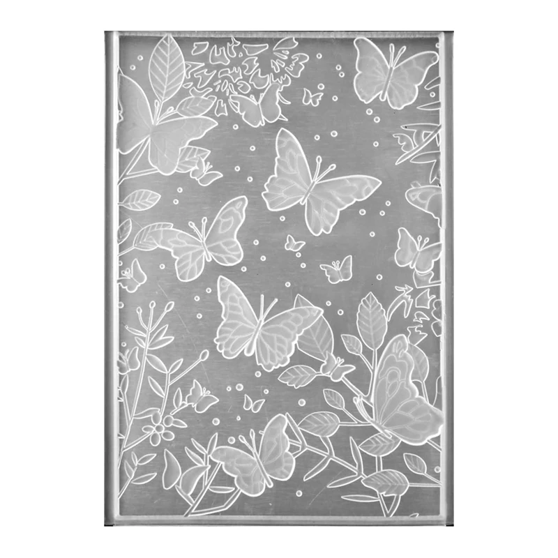 3D Embossing Folder, Textured Flower Leaf Butterfly Embossing Template, For Card Making Scrapbook Paper Crafts