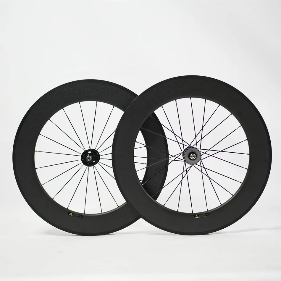 700C 88MM kolarskie koła rowerowe z włókna węglowego Clincher Fixie utwór koła rower jednobiegowy wyścigi koła z piastą łożyska — zdjęcie 6