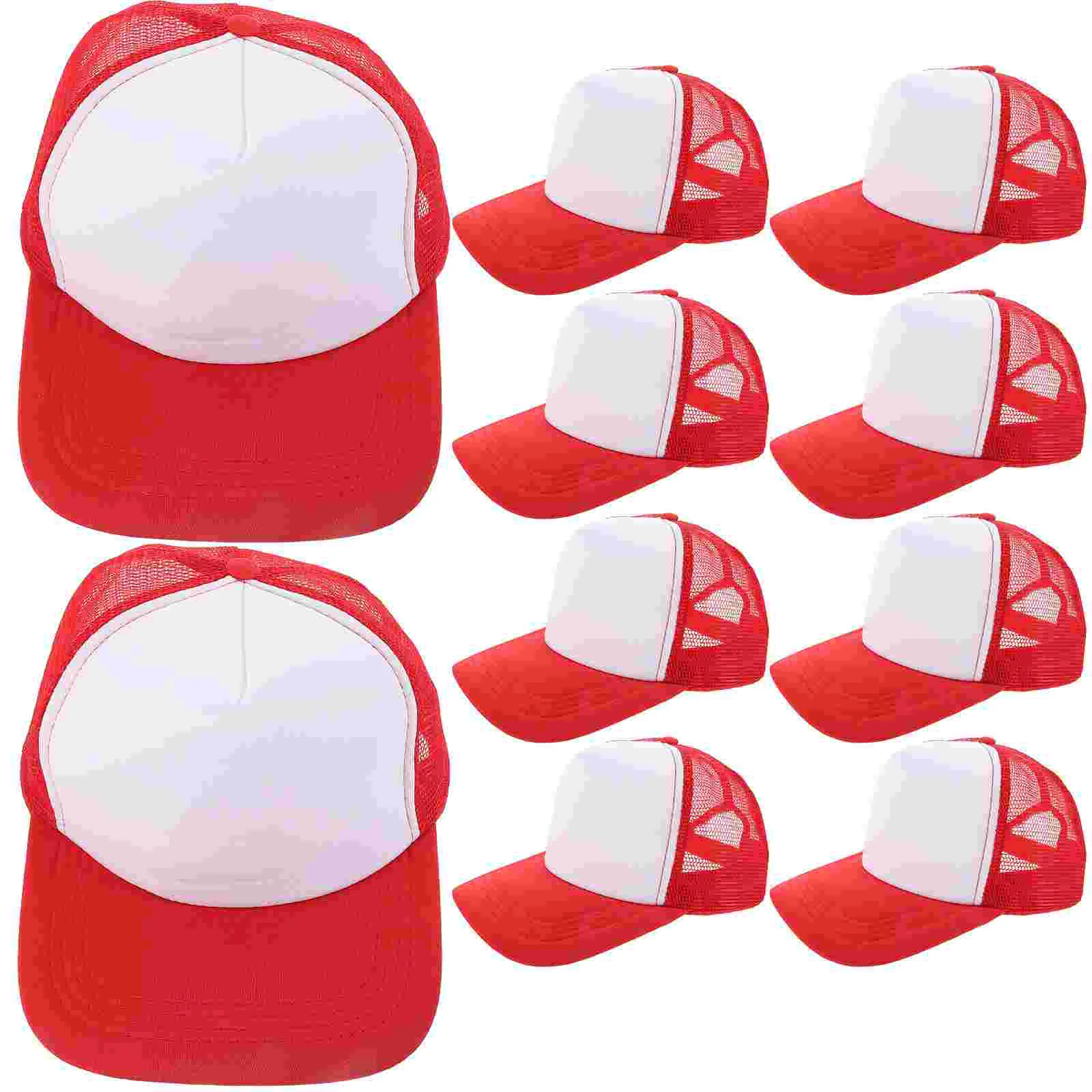 10 Pcs Mesh Baseball Cap Blank Caps Hat Heat Transfer DIY Fashionable Sublimation