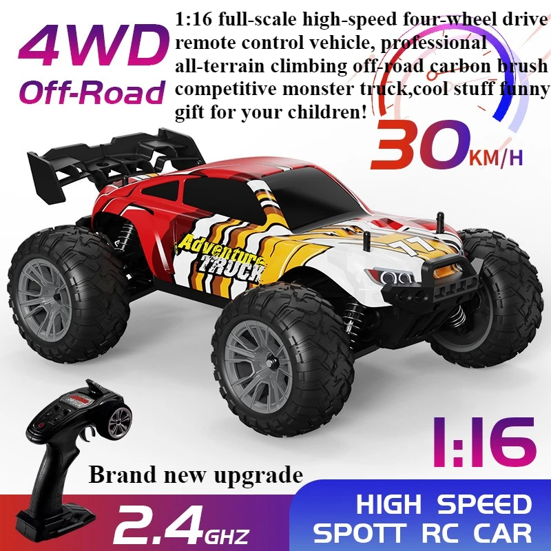 

Игрушечный автомобиль Kawaii, забавный подарок: 16 высокоскоростных 4WD радиоуправляемых грузовиков, альпинистских внедорожных радиоуправляемых машин, автомобиль с дистанционным управлением, грузовик-монстр, игрушки для детей