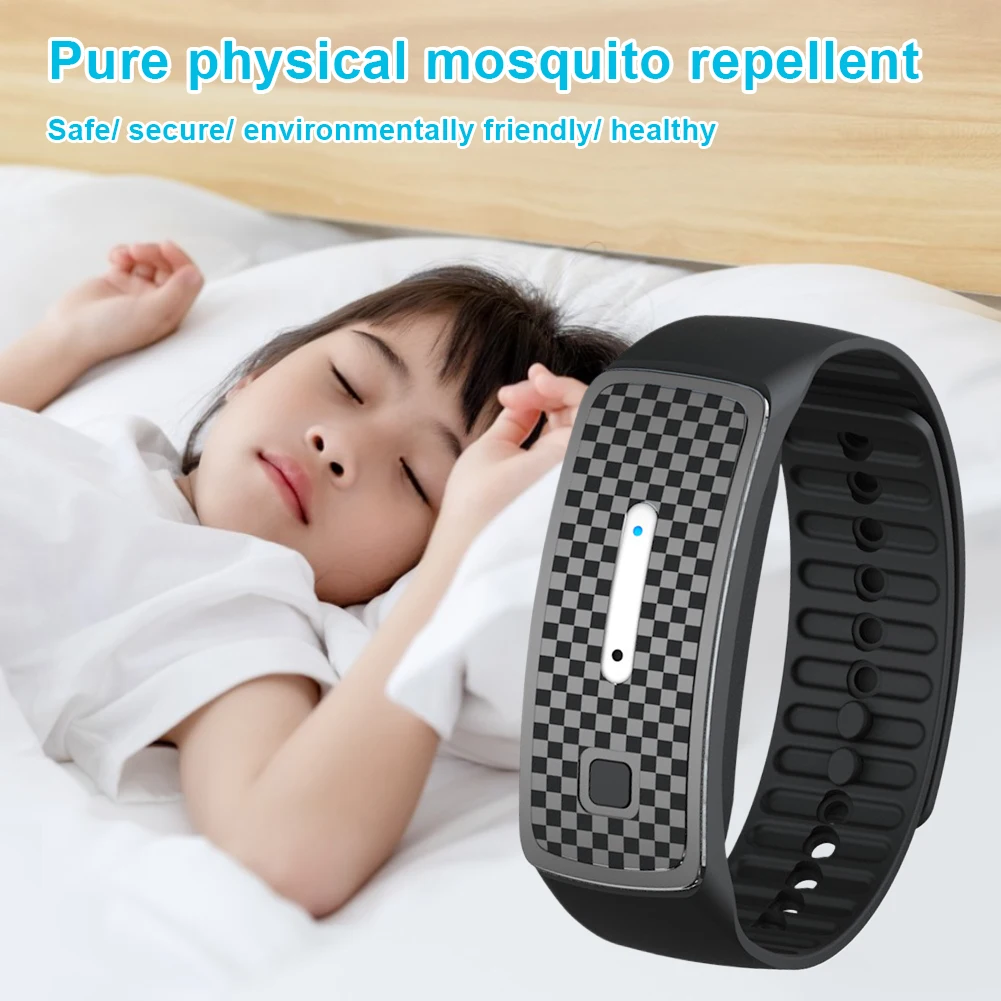 Ultrasonic Mosquito Insect Repellent Band Electronic Mosquito Repeller Anti-mosquito Bracelet Watch for Outdoor Activity