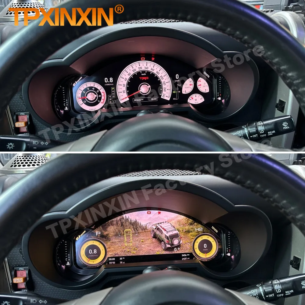 Linux system dashboard For Toyota FJ Cruiser 2008~2023 Auto Gauge Digital LCD Cluster Car Digital Dashboard Panel Carplay