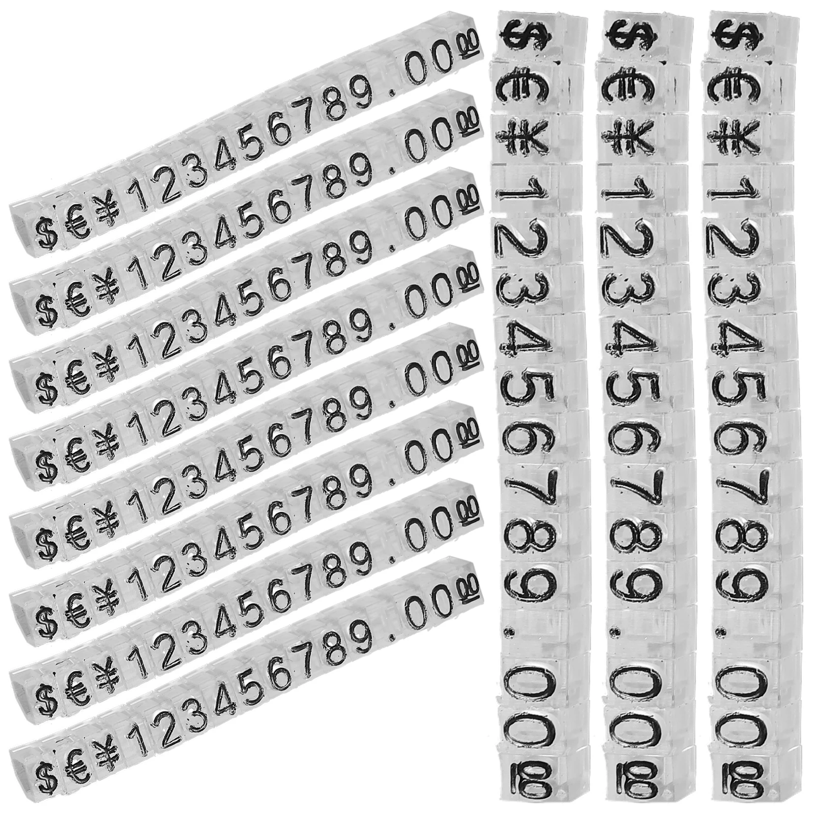 

20pcs Tags for Jewelry Display Stands Lightweight Aluminum Blocks Price Display Blocks Cube Signs Files Folders