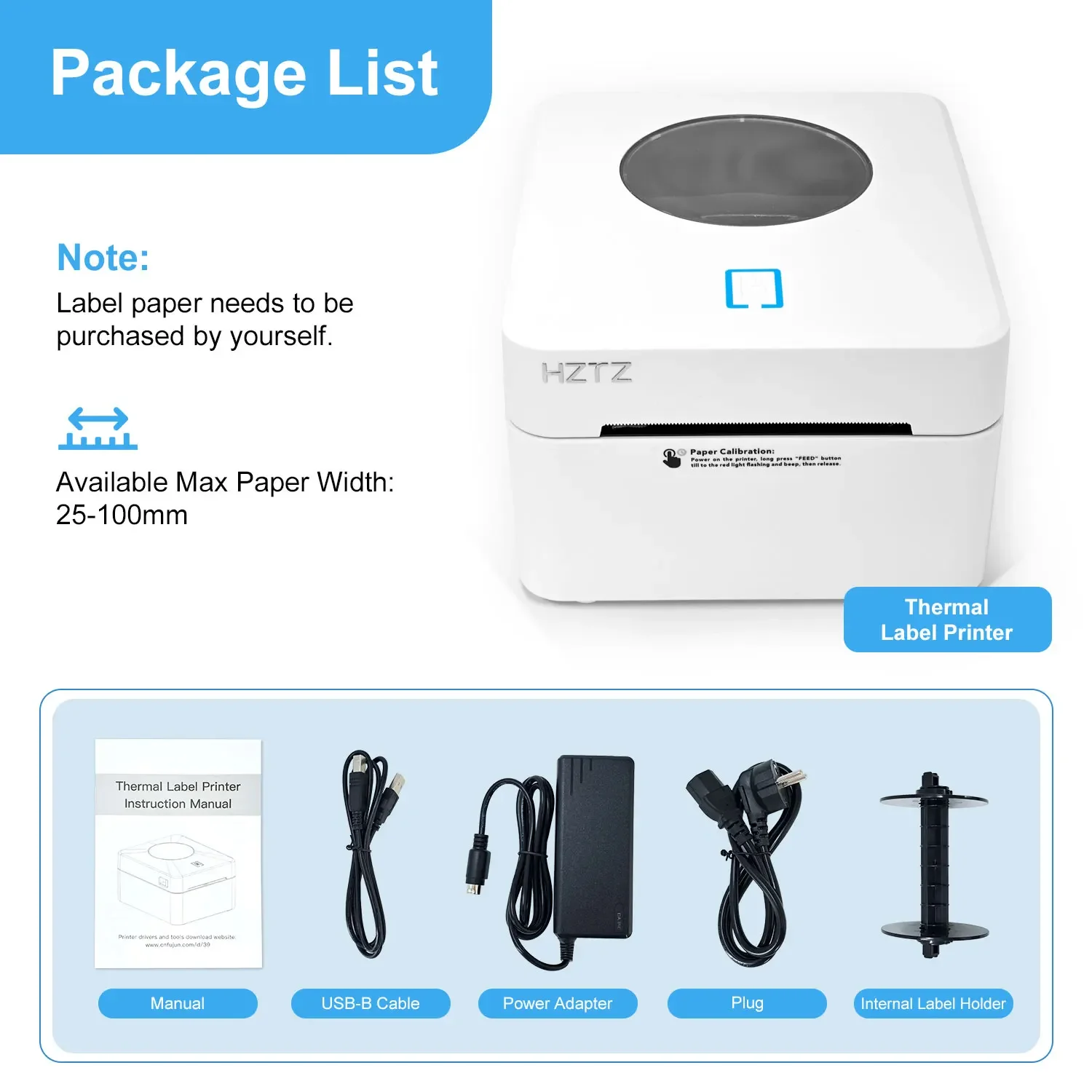9250Bluetooth Thermal Label Printer,4X6 Shipping Label Printer for Shipping Packages,Support Windows/Mac/iOS/Android