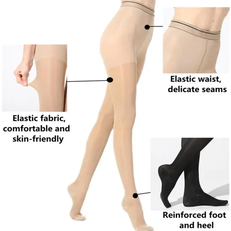 Summer Thin 200D Prevent Varicose Veins Pressure Pantyhose High Elastic Close-fitting Package Toe Relieve Pain Stocking