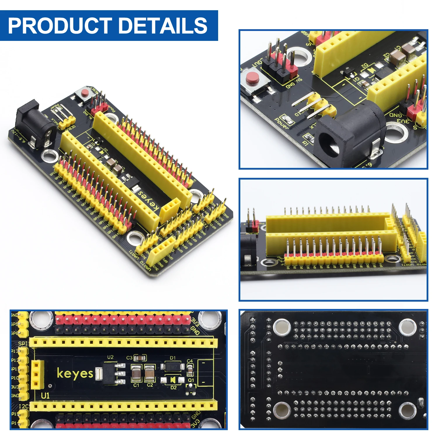 Picture 4: Keyestudio Raspberry Pi Pico IO Shield Board For Raspberry Pi Pico Development Board Electronic DIY Projects