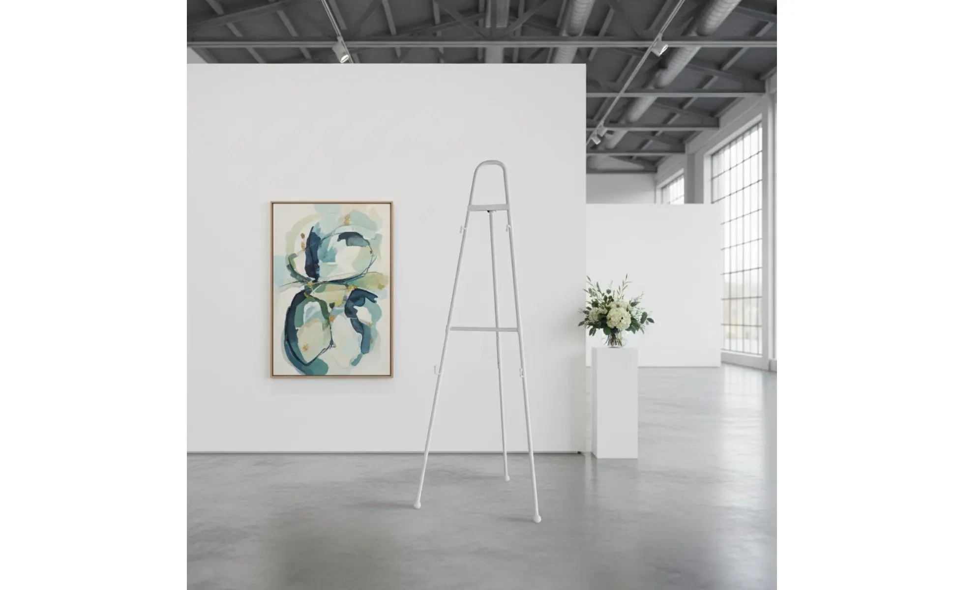 Floor Standing Art Stand Sturdy Metal Art Stand Metal Tripod Easel Quick Set-Up Portable Display Easel Non-Slip Feet for Artists