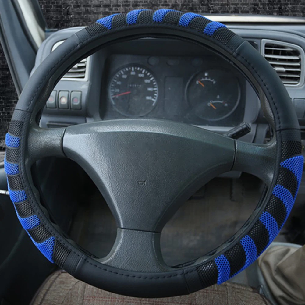 Robust Anti Slip Steering Wheel Cover for Vehicle Interior Fits Trucks Vans and Buses with Easy Direct Installation