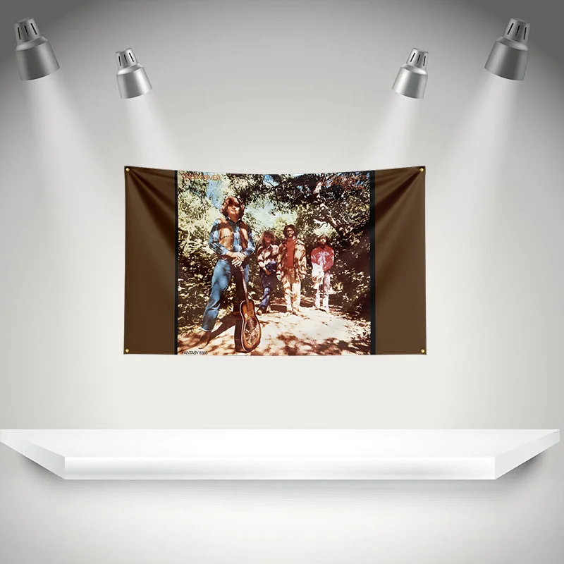 C-Creedences Flag Rock Music Band Banner   HD Printing Tapestry Exhibition, Music Band Fans, Garage Decor
