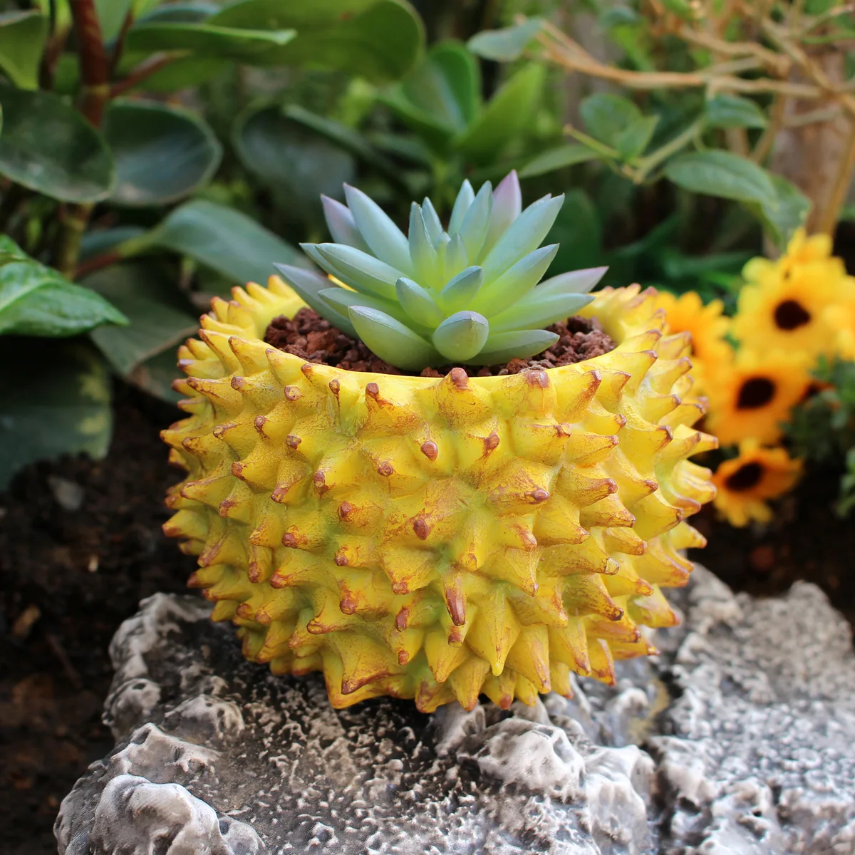 

Creative and minimalist simulation durian shaped resin flowerpot balcony garden decoration office desk home succulent flowerpot