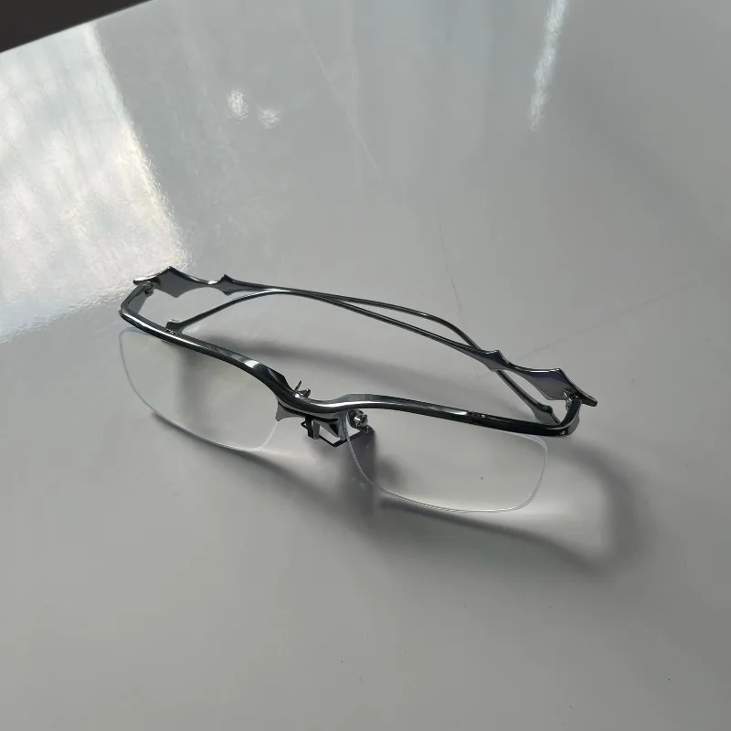 2026 New Gm Style Glasses Titanium Eyewear Silver Rectangle Glasses Anti Blue Light Eyewear Fashion Spectacle Decorative Kro - Image 5