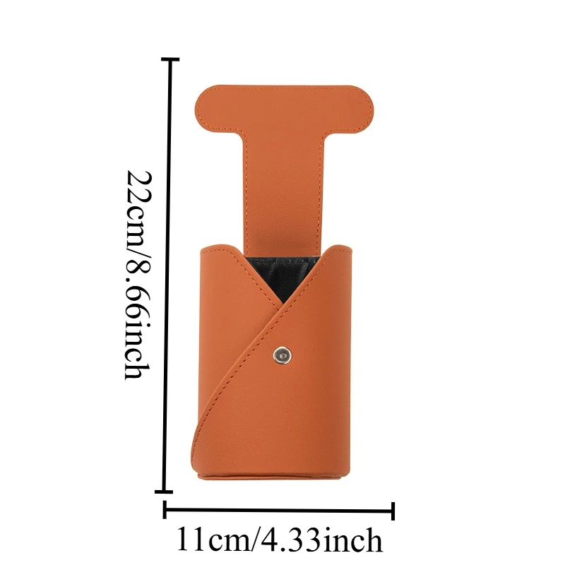 1Pcs PU Leather Universal Trailer Cup Holder, Drink Organizer, Stable Holder for Milk Tea Cup Thermos, Car Storage Accessory