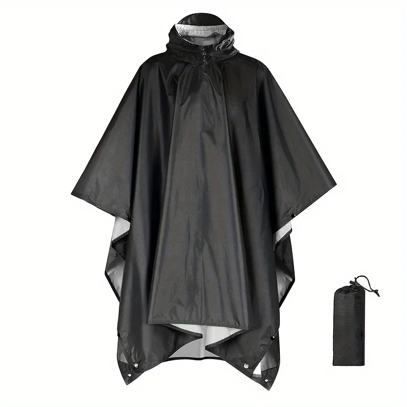 1 szt. Poncho przeciwdeszczowe 3w1 z tafty z srebrną powłoką, wielofunkcyjne, lekkie, wodoodporne, unisex, do jazdy na rowerze, pieszych wędrówek i aktywności na świeżym powietrzu.