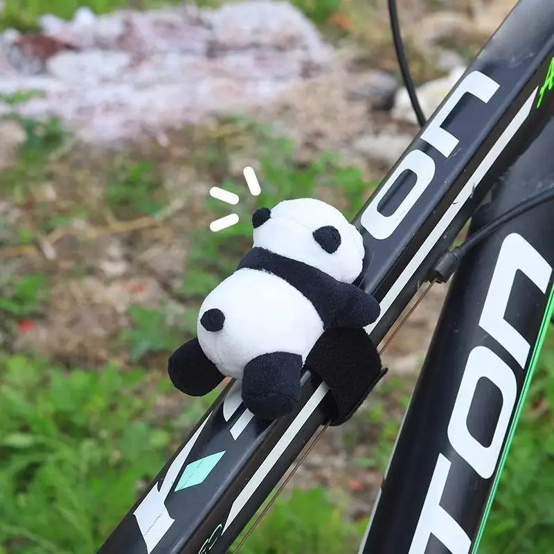 Cute Panda Bicycle Decoration Pendant Accessories Road Bike Mountain Bike Handlebar Doll Ornament Motorcycle Figurine