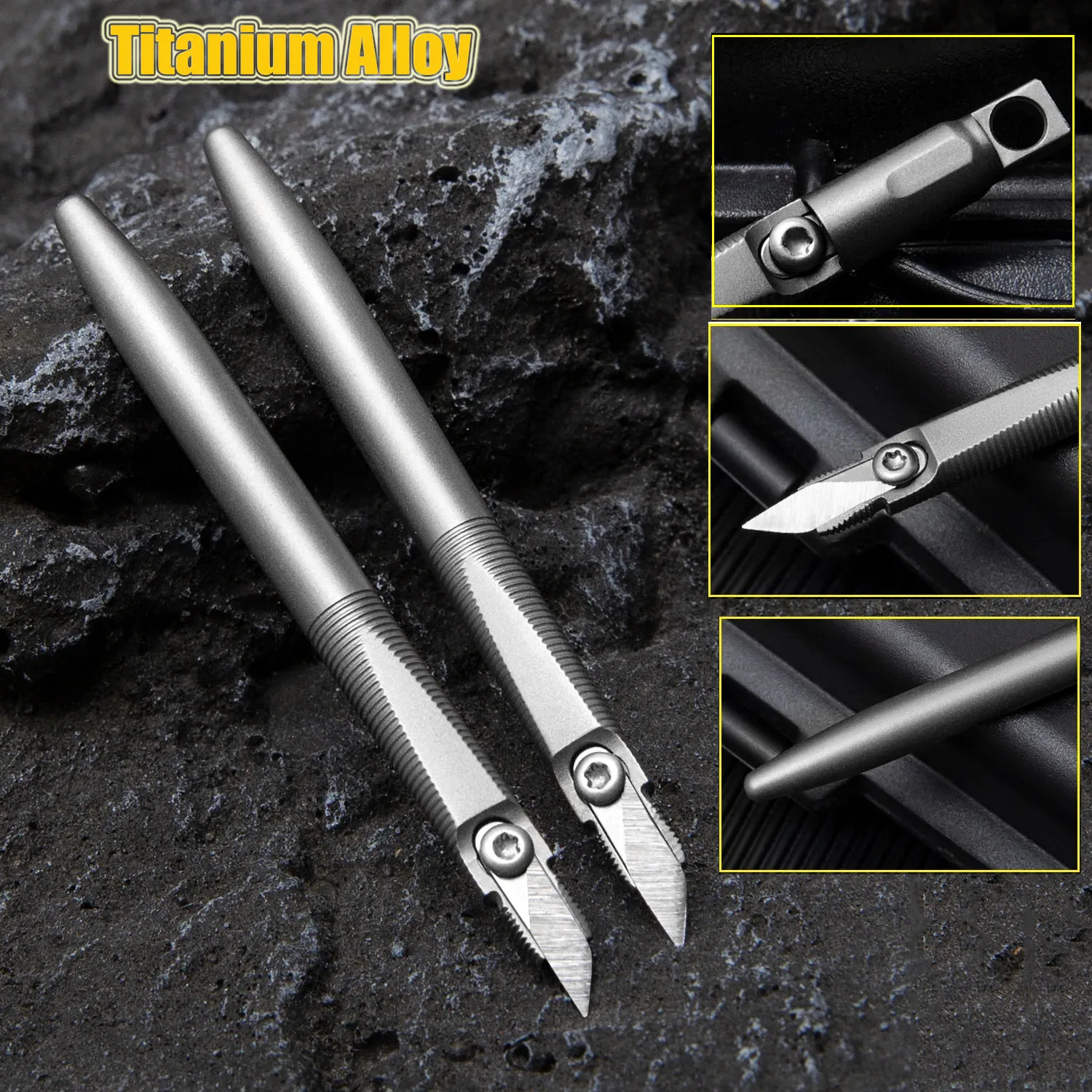 Titanium Alloy Scalpel MINI Thickened Carving Knife Animal Scalpel Multifunctional EDC Tool Portable Unboxing Knife Free 2 Blade