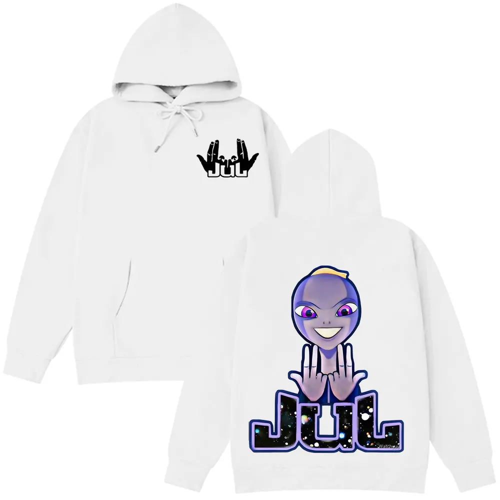 يوليو الفرنسية مغني الراب ألبوم ميرش هوديي الرجال امرأة ملابس فضفاضة الهيب هوب البلوز طويلة الأكمام للجنسين تصميم الأزياء البلوز #5