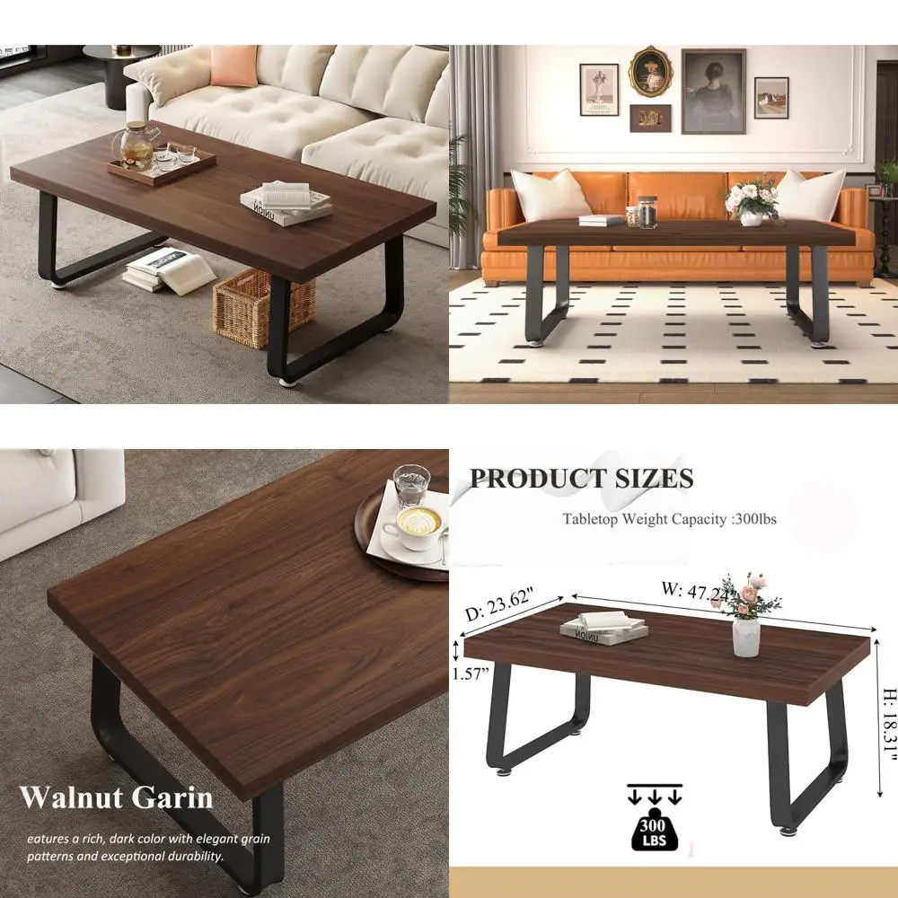 

Современный промышленный журнальный столик фермерского дома из деревенского ореха для гостиной