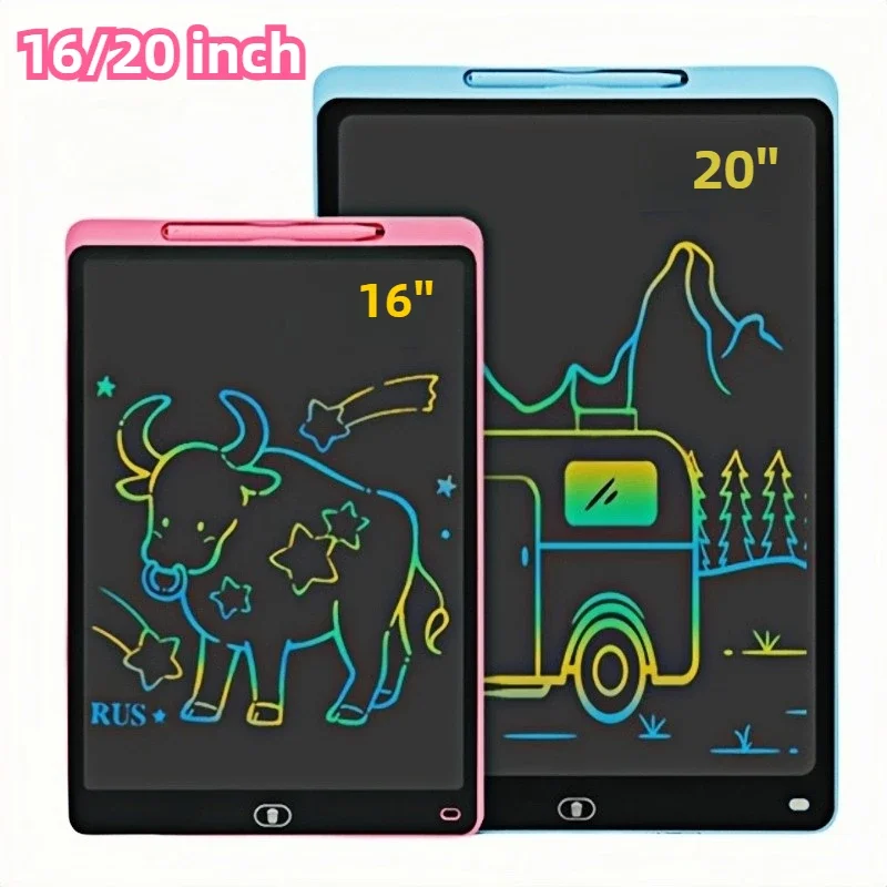 16/20inch LCD Drawing Board Writing Tablet Montessori Learning Educational Toys Kids Large Graffiti Magic Handwriting Blackboard