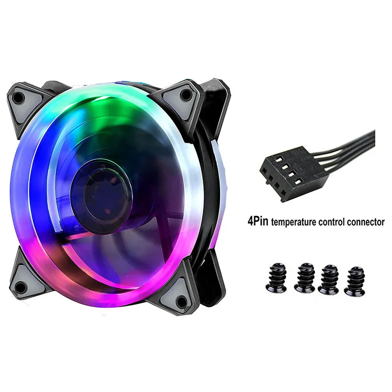 9cm 92mm ventilador led 90mm 4pin 3pin pc desktop computador caso ventilador de refrigeração 12v 9225 92x92x25mm gpu cpu cooler duplo halo luz