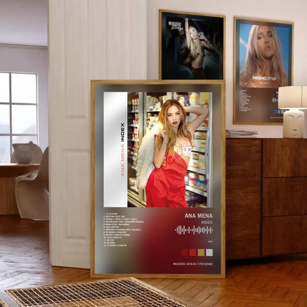 آنا مينا ألبوم ملصق HD الفن لزجة جدار مقاوم للماء غرفة المعيشة المنزلي غرفة نوم بار الديكور الجمالي