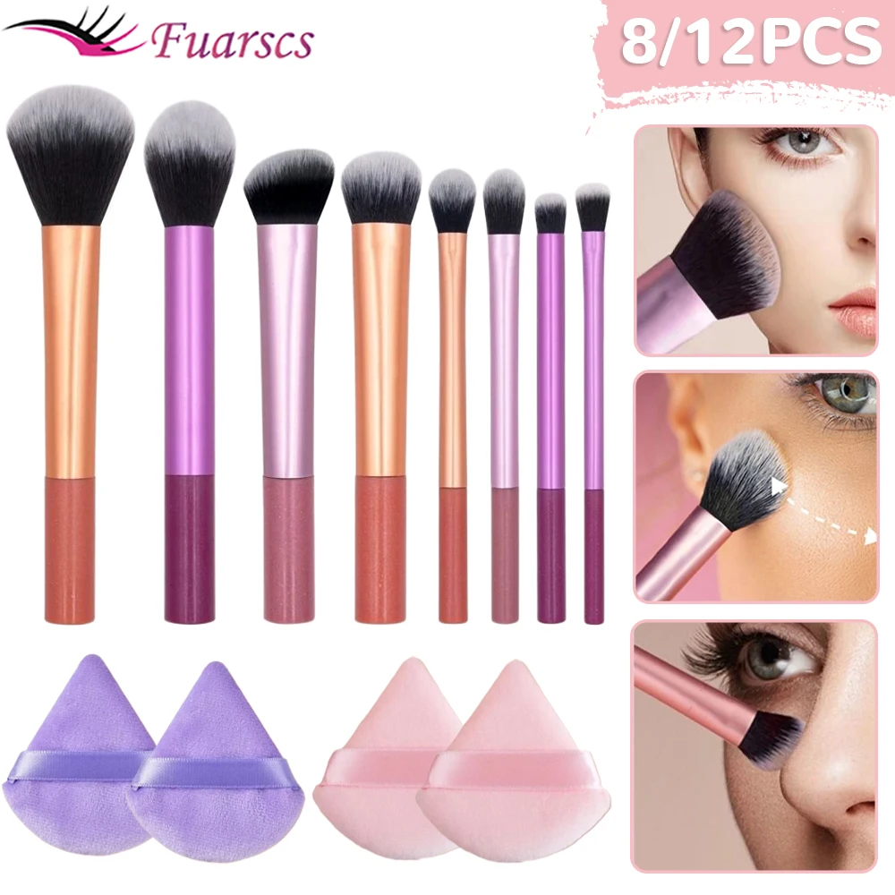 

8PCS Makeup Brushes Set For Cosmetic Foundation Powder Highlight Eyeshadow Brush Professional Blending Make Up Brush Beauty Tool