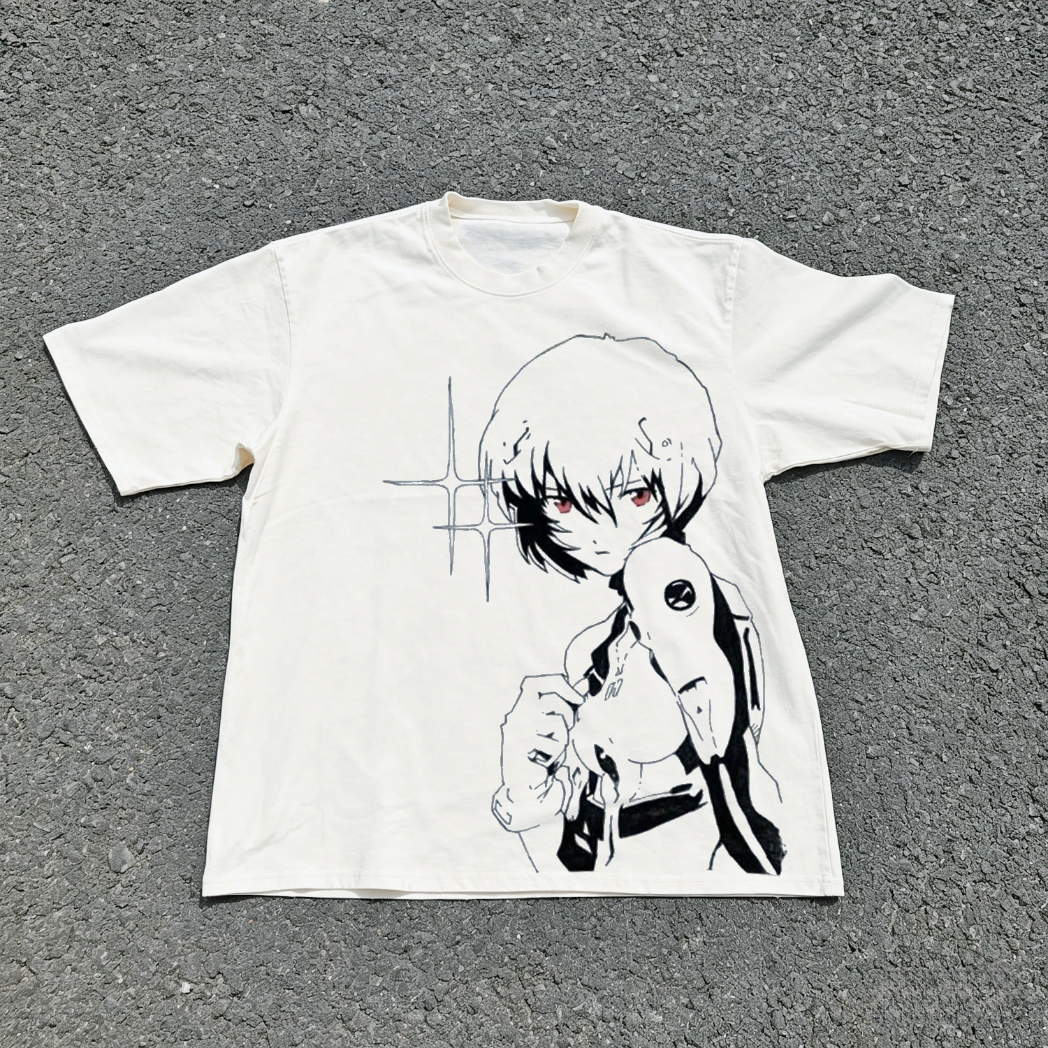 Camiseta de manga corta de estilo clásico de Neon Genesis Evangelion Ayanami Rei Asuka para hombres y mujeres, camisetas de algodón para hombres y mujeres, verano 2026